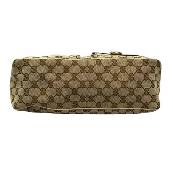 GUCCI GG Pattern, Abbey Beige Dark Brown Cream Jacquard Leather 438-090125 - Picture 5 of 14